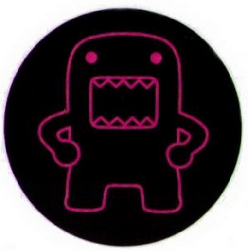 Domo-Kun Pink Outline Button DB4289