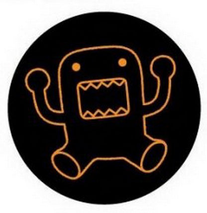 Domo-Kun Orange Outline Button DB4290