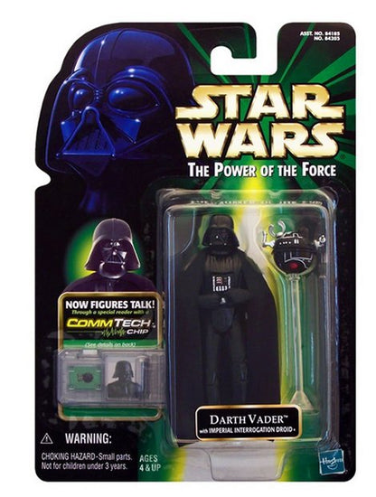 Star Wars Power of The Force CommTech (1999) Darth Vader Green Card Figure