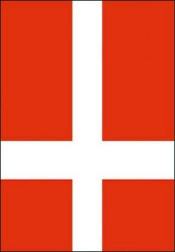 Denmark National Flag Fabric Cloth Poster 50068