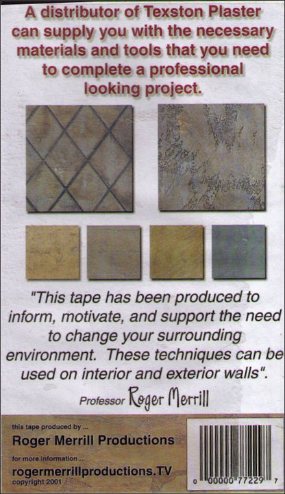 Roger Merrill Ventian Plaster Tools & Instruction VHS Tape