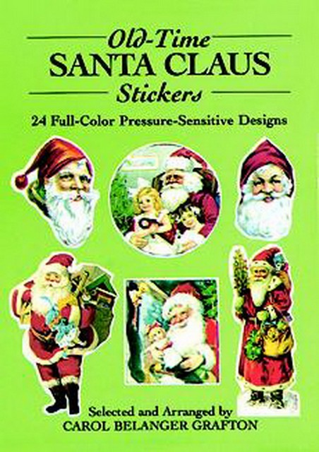 Old-Time Santa Claus Read to Peel Sticker Set - 24 Stickers
