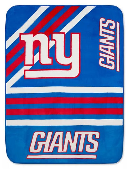 NFL Football New York Giants 80" x 60" Uline Licensed Blue Blanket
