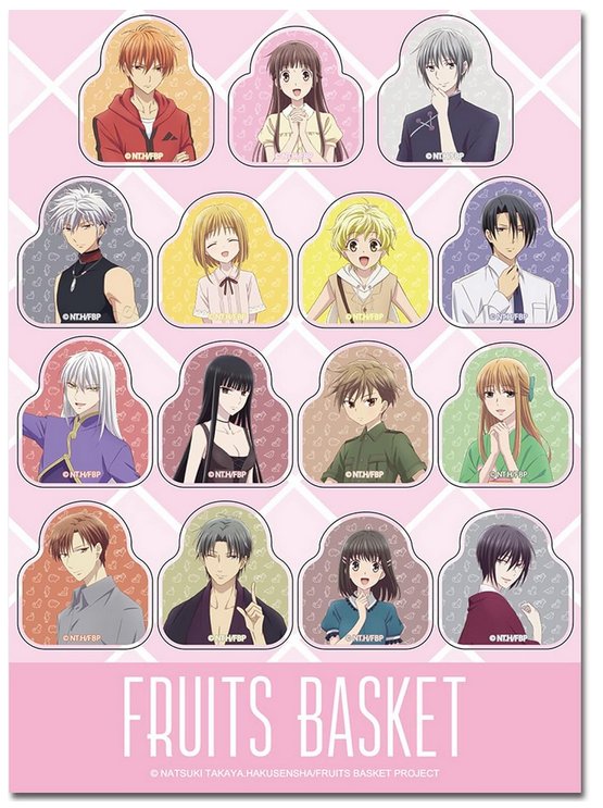 Fruits Basket Characters Anime Sticker Sheet GE-452573