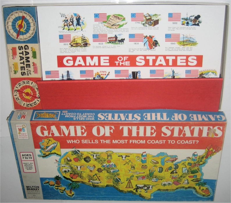 Game of The States Vintage Board Game - (Missing Pieces)