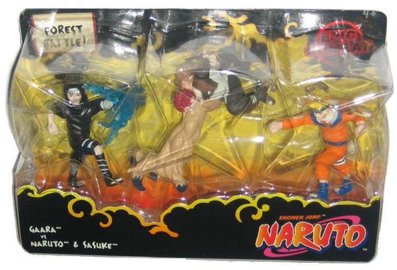 Naruto Gaara vs Sasuke & Naruto Forest Battle (2008) Mattel Figure Set
