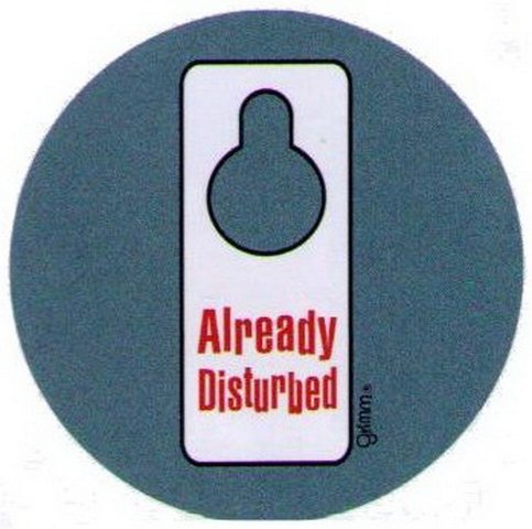 Grimm Already Disturbed Button GB1475
