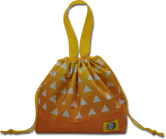 Demon Slayer Zenitsu Pattern Anime Lightweight Orange Lunch Bag GE-13817