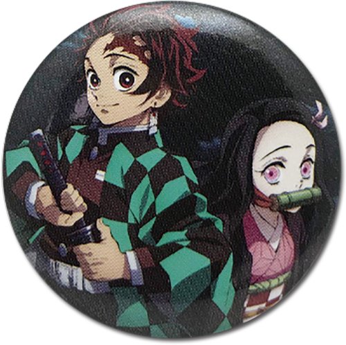 Demon Slayer Tanjiro & Nezuko Anime Button GE-15015