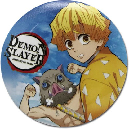 Demon Slayer Inosuke & Zenitsu Anime Button GE-15019