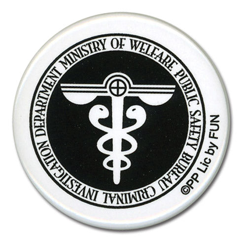 Psycho Pass Public Safety Bureau Symbol Anime 1.25" Button GE-16201