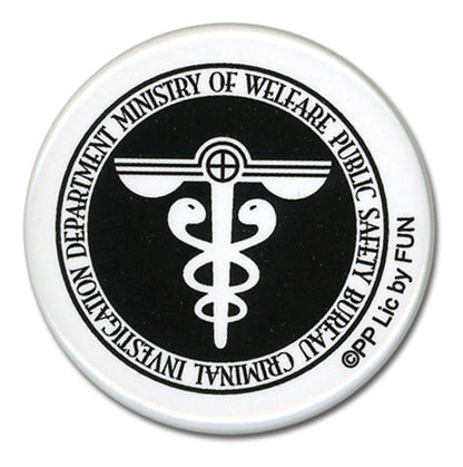 Psycho Pass Public Safety Bureau Symbol Anime 1.25" Button GE-16201