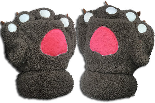 Bear Claw Paw Animal Cosplay Brown Plush Hands GE-30023