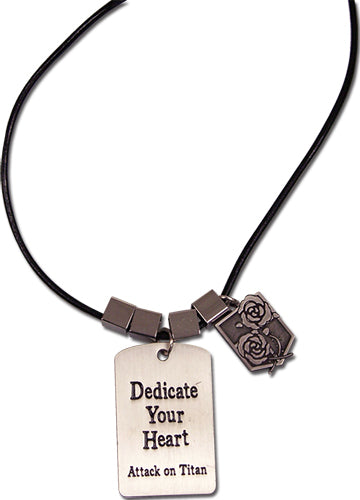 Attack On Titan Garrison Emblem Dedicate Your Heart Anime Necklace GE-36489