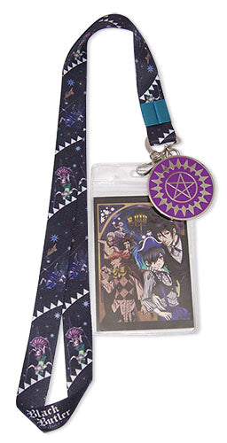 Black Butler Symbol Anime Lanyard Neck Strap w/ Charm GE-37675