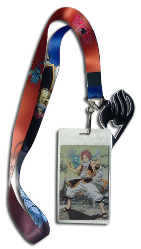 Fairy Tail Natsu & Happy Anime Lanyard Neck Strap w/ Charm GE-37795