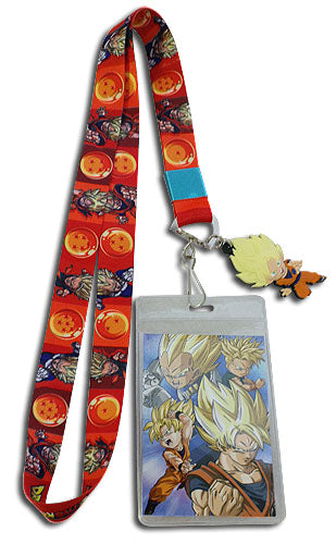 Dragon Ball Super SD SS Goku Anime Lanyard Neck Strap w/ Charm GE-37935