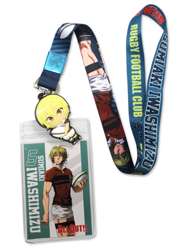 All Out!!! SD Iwashimizu Anime Lanyard Neck Strap w/ Charm GE-37961