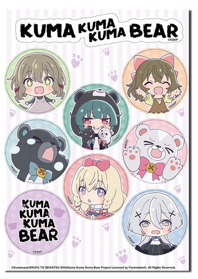 Kuma Kuma Kuma Bear SD Character Anime Sticker Sheet GE-452025