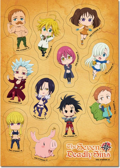 The Seven Deadly Sins Characters Die-Cut Anime Sticker Pack GE-452076