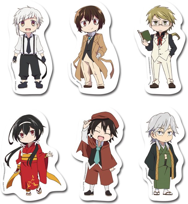Bungo Stray Dogs Wan Characters Die-Cut Anime Sticker Pack GE-452083