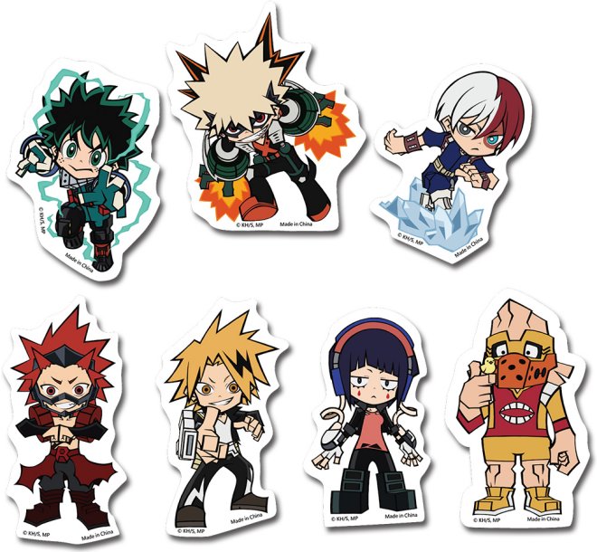 My Hero Academia Characters Die-Cut Anime Sticker Pack GE-452133