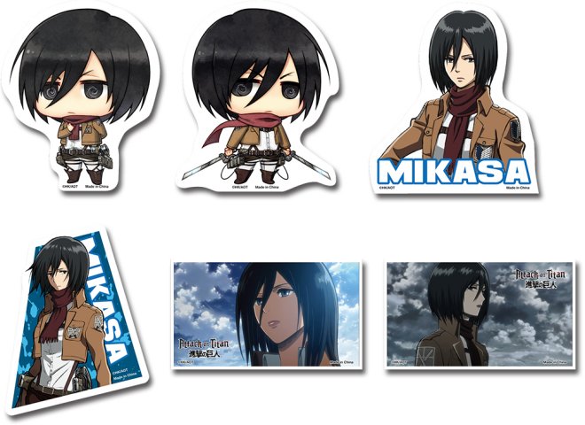 Attack On Titan Mikasa Die-Cut Anime Sticker Pack GE-452545