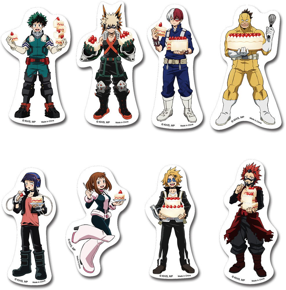 My Hero Academia Characters Die-Cut Anime Sticker Pack GE-452578 - (Eating Cake Dessert)