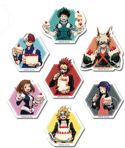 My Hero Academia Characters Die-Cut Anime Sticker Pack GE-52579 - (Eating Cake Dessert)