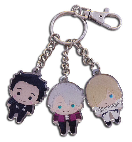 Yuri!!! On Ice Yurio & Victor Pinched Anime Metal Keychain GE-48094