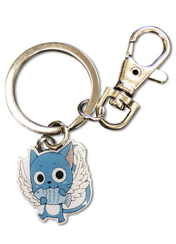Fairy Tail Happy Eating Fish Anime Metal Keychain GE-48193