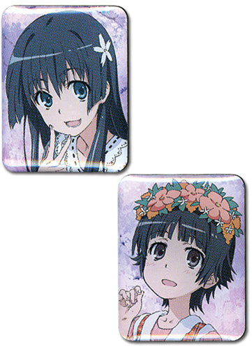 A Certain Scientific Railgun Saten & Uiharu Anime Pin Set GE-50127