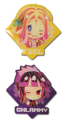 No Game No Life Chlammy & Fiel Metal Anime Pin Set GE-50579