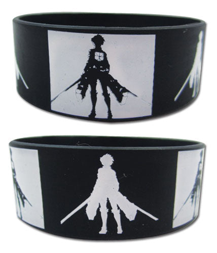 Attack On Titan Eren Silhouette Anime PVC Wristband GE-54089