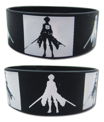Attack On Titan Eren Silhouette Anime PVC Wristband GE-54089
