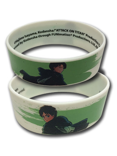 Attack On Titan Eren & Levi Anime PVC Wristband GE-54202