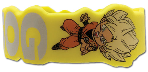 Dragon Ball Super SS Goku Yellow Bracelet Anime PVC Wristband GE-54518