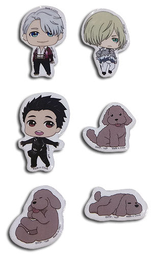 Yuri!!! On Ice Group Anime Puffy Sticker Set GE-55653