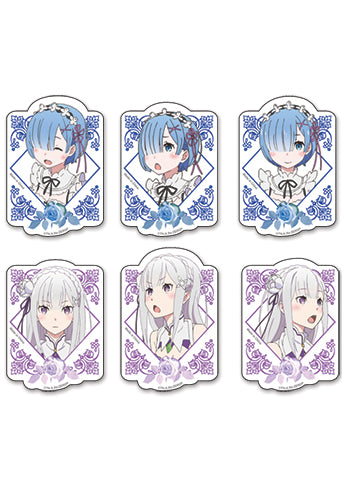 Re:Zero Rem & Emilia Die-Cut Anime Sticker Set GE-55656