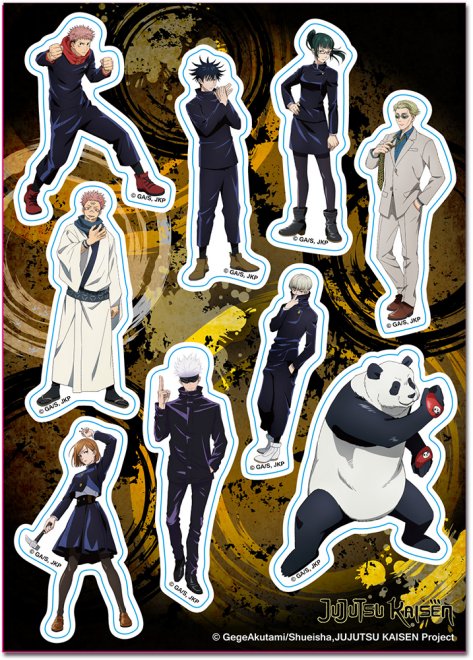 Jujutsu Kaisen Characters Die-Cut Anime Sticker Pack GE-55986