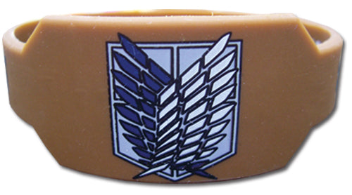 Attack On Titan Scout Regiment Emblem Anime PVC Wristband GE-64034