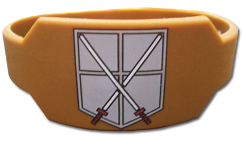 Attack On Titan Cadet Corps Brown Anime PVC Wristband GE-64036