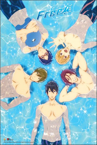 Free! Characters Floating In Water Anime Paper Poster GE-67032