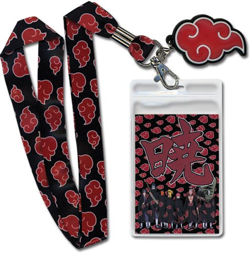Naruto Akatsuki Red & Black Clouds Anime Lanyard w/ Charm GE-82581