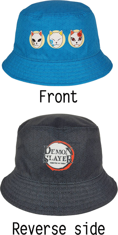 Demon Slayer Warding Mask Style Anime Blue Bucket Hat GE-88457
