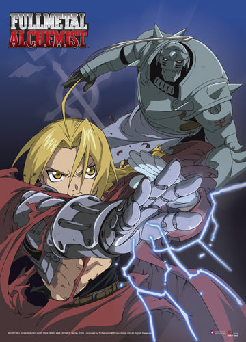Full Metal Alchemist Edward & Alphonse Anime Cloth Wall Scroll Poster GE-9599