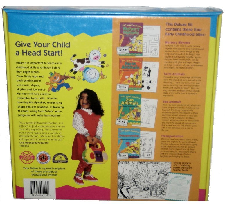 Twin Sisters Early Learning 1 Music Book Poster Cassette Vintage Learning Deluxe Kit 