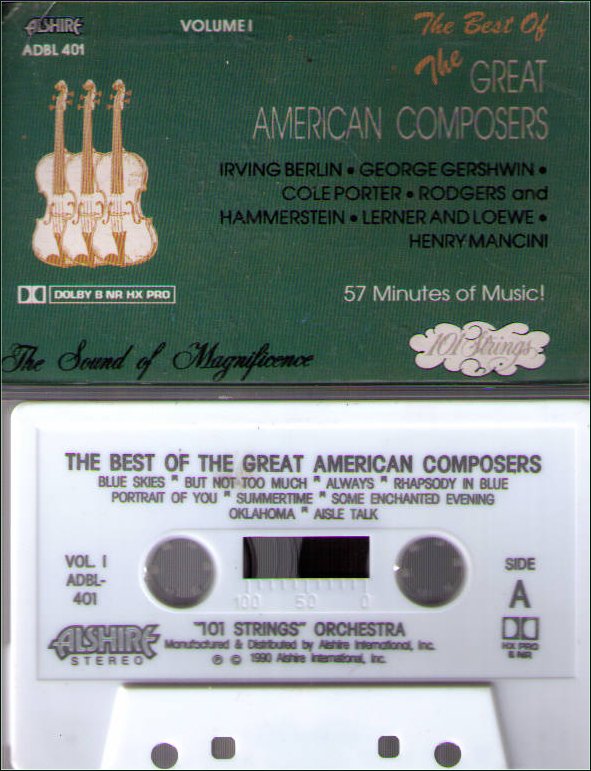 Best of The Great American Concert 1 Composers Vintage Audio Cassette Tape