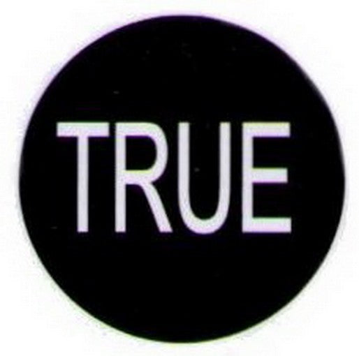 True Large Black Button HB322