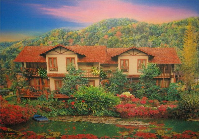 Garden Flowers House 21 x 15 Laminated Poster